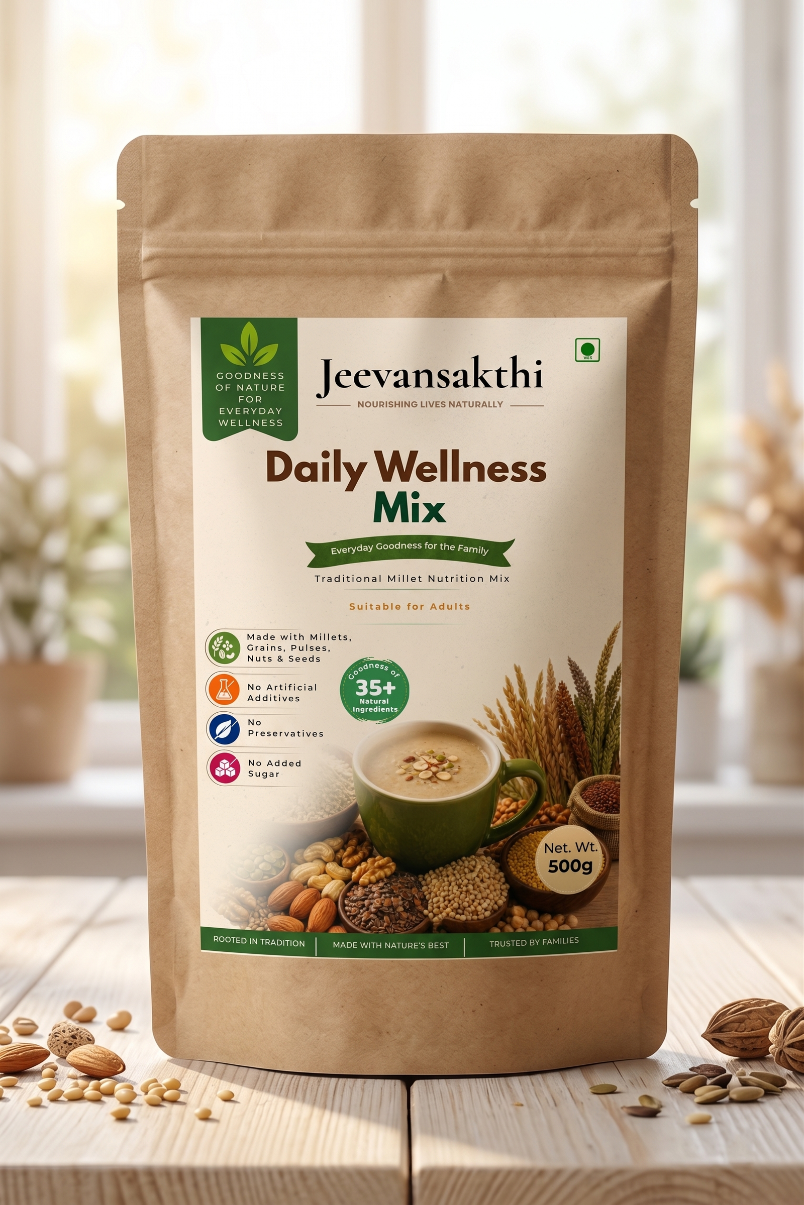 Jeevansakthi Daily Wellness Adults Health Mix pouch