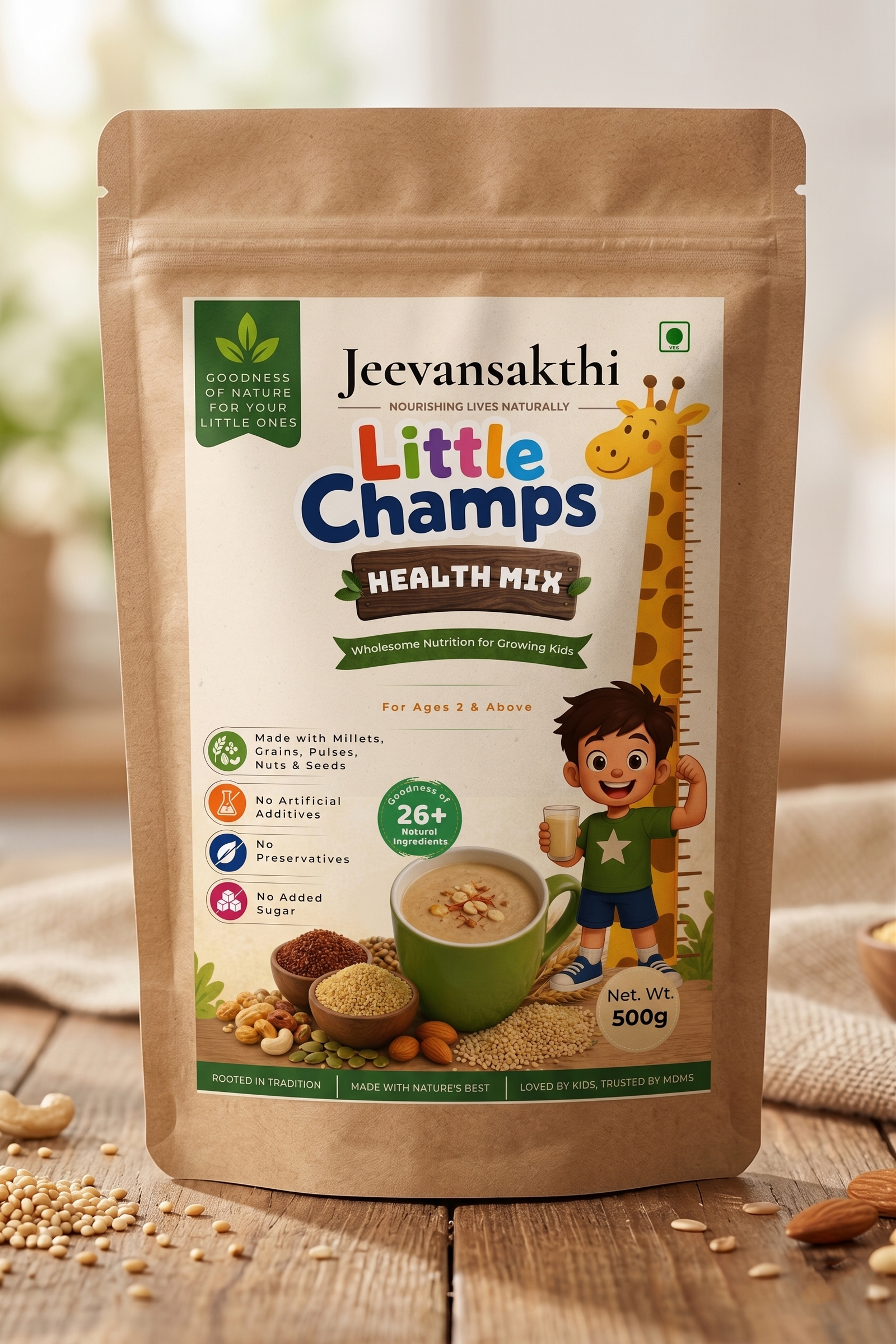 Jeevansakthi Little Champs Kids Health Mix pouch