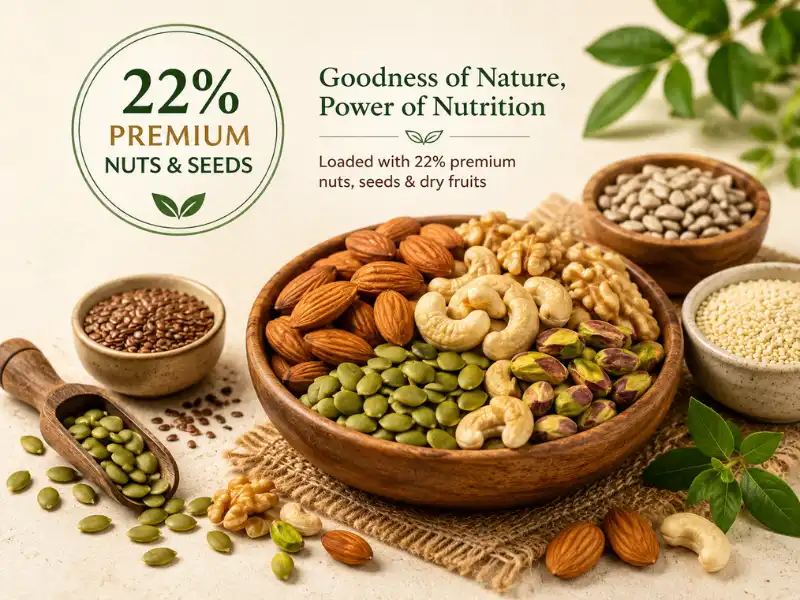 22% Premium Nuts and Seeds